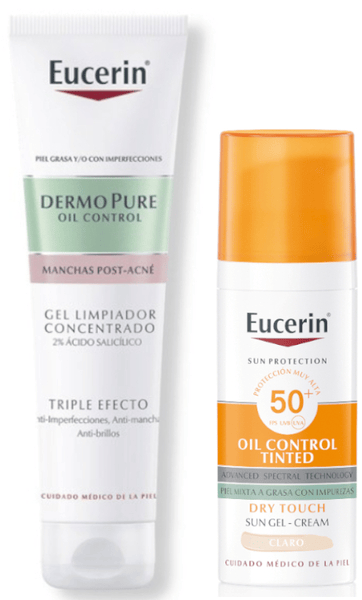 Eucerin Face Oil Control Dry Touch SPF50+ Light 50 ml + DermoPure Gel Triple Efecto 150 ml