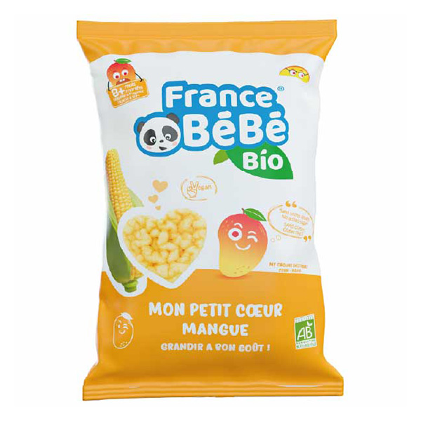Mon Petit Cœur de Maïs Soufflé Mangue +8m Bio 30g