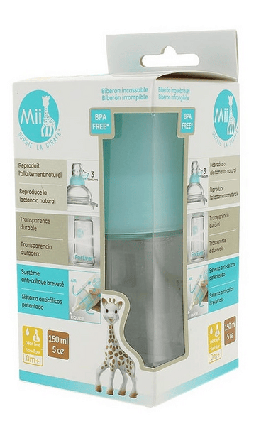 Sophie La Girafe Biberon Plastico Transparente Mii 150 ml