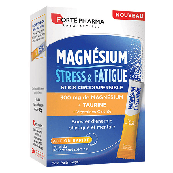 Forté Pharma Magnésium Stress & Fatigue Taurine 20 sticks orodispersibles 4