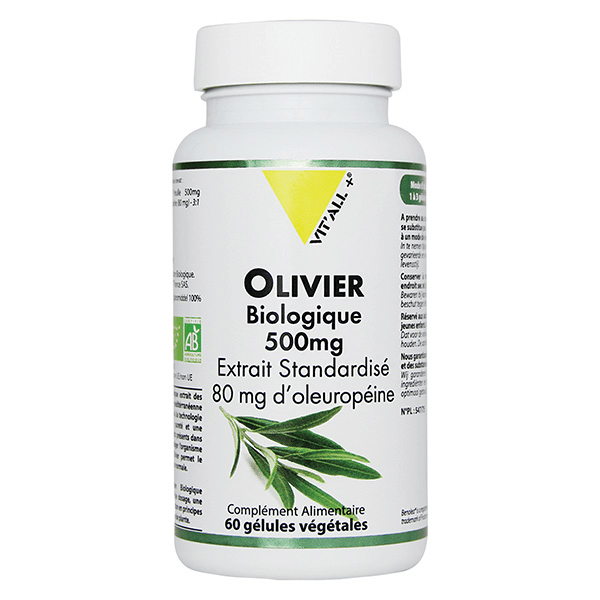 Vitall+ OLIVIER BIO 500mg Extrait standardisé 60 gélules végétales 2
