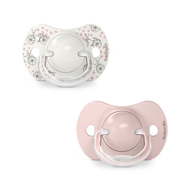 Lot de 2 Sucettes Symétriques Sx Pro 0/6 mois Walk In The Park Rose