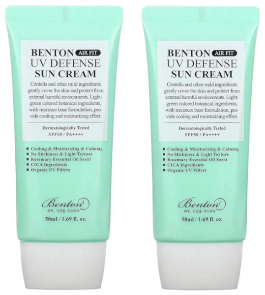 benton air fit uv defense sun cream spf50 pa 2x50 ml
