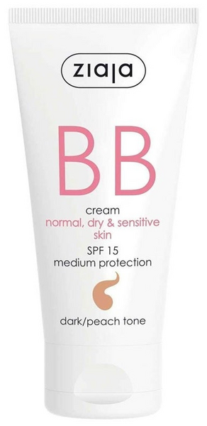 Ziaja BB Cream Piel Normal, Seca y Sensible SPF15 Tono Oscuro 50 ml