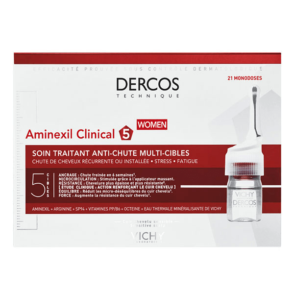 Dercos Soin Anti-Chute Cheveux Aminexil Clinical 5 Femme 21 x 6ml 3
