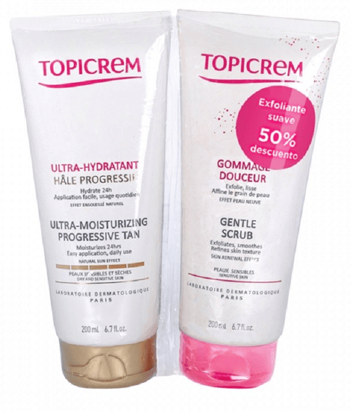 Topicrem UH Bronceado Progresivo 200 ml + Exfoliante 200 ml