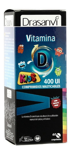 Drasanvi Vitamina D3 Kids 400 Ui 60 Comprimidos Masticables
