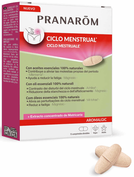 Pranarom Lavanda/Verde Aromalgic Ciclo Menstrual 15 Comprimidos - Imagen 3