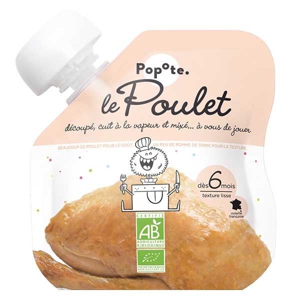 Les Viandes Gourde Poulet +6m Bio 60g