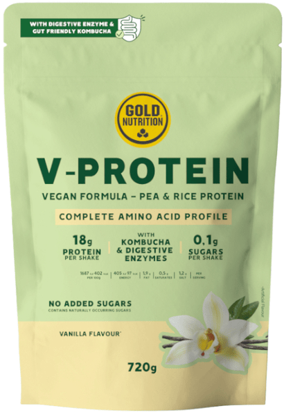 Gold Nutrition 10 X Proteína Vegana Sabor Vainilla 720 G De Polvo - Imagen 3