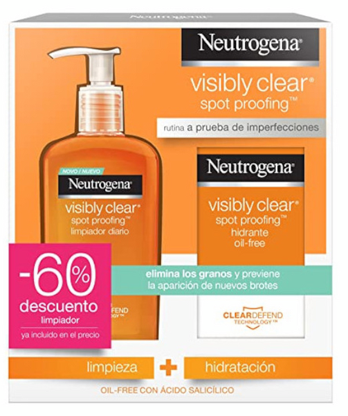 Neutrogena Visibly Clear Limpiador 200ml + Crema Hidratante 50ml