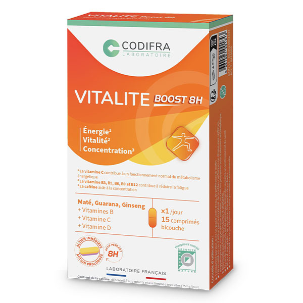 Vitalité Boost 8H Confort respiratoire 15 comprimés Energie, Concentration