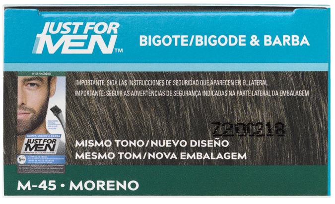 Just For Men Gel Colorante Para Bigote Y Barba Moreno M-45