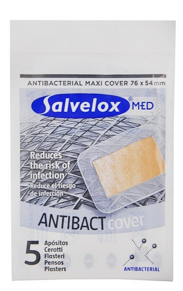 Salvelox Maxi Cover Antibacterias 76x54 Mm 5 Uds