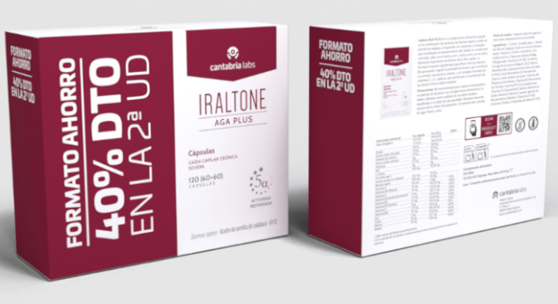 Iraltone AGA Plus 120 Cápsulas