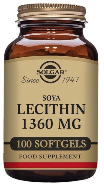 Solgar Lecitina De Soja 1360 Mg 100 Cápsulas Blandas