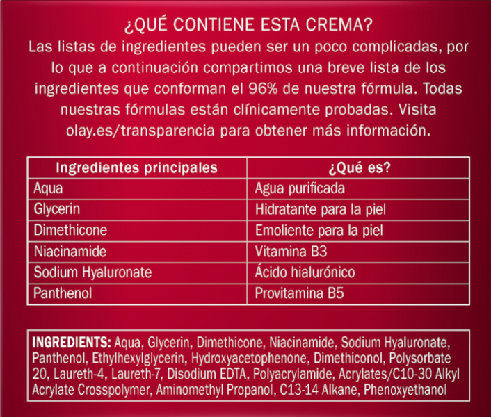 Olay Hyaluronic + Vitamina B5 Gel Crema Día 50 Ml