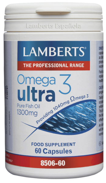 Lamberts Omega 3 Ultra Aceite de Pescado Puro 1300mg 60 Comprimidos
