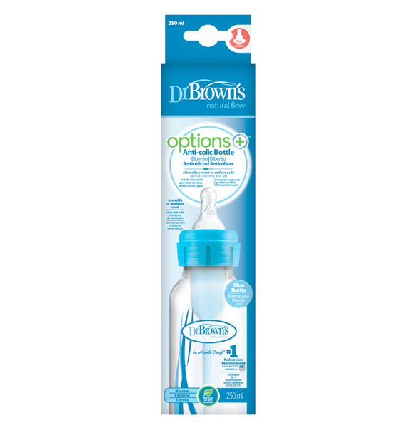 Dr Brown´s Options Biberón Estrecho Azul 250 Ml