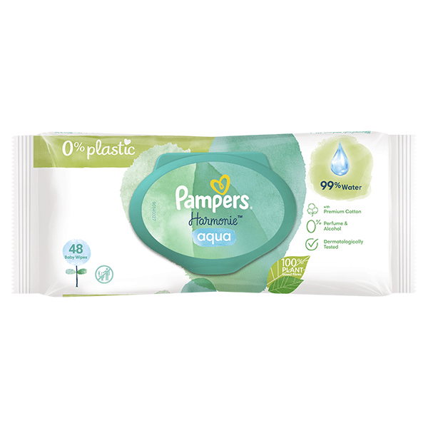 Harmonie Aqua 0% Plastique Lingettes pour Bébé 48 unités 3