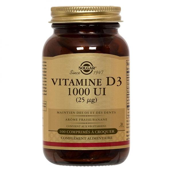 Vitamine D3 1000 UI 100 comprimés à croquer 5