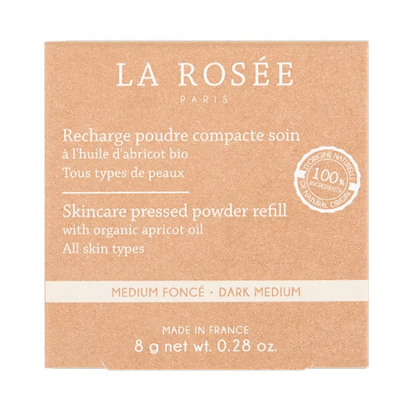 Recharge poudre compacte soin à l’huile d’abricot bio 03 medium foncé 8 g