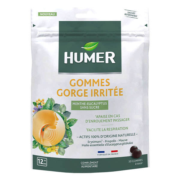 Gommes Gorge Irritée Menthe Eucalyptus - 30 gommes 3