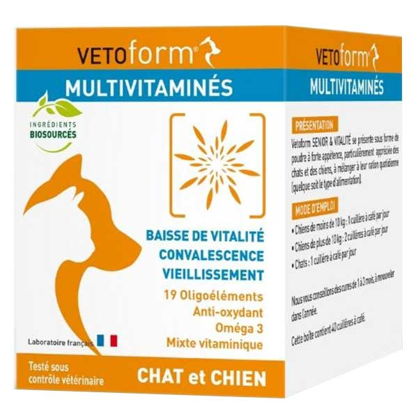 Comparer les prix de Vetoform Chien Sénior Poudre Orale 100g