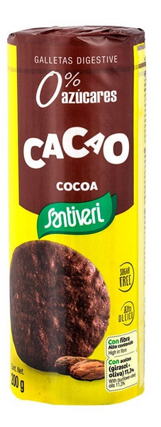 Santiveri Galletas Digestive Cacao 0% Azúcares 200g