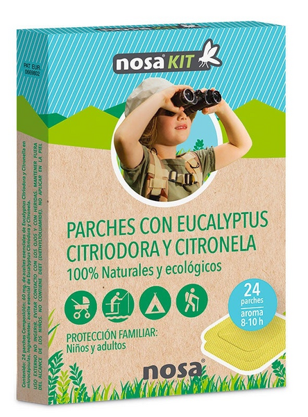 Nosa Parches Antimosquitos Eucalipto Y Citronela 24 Unidades