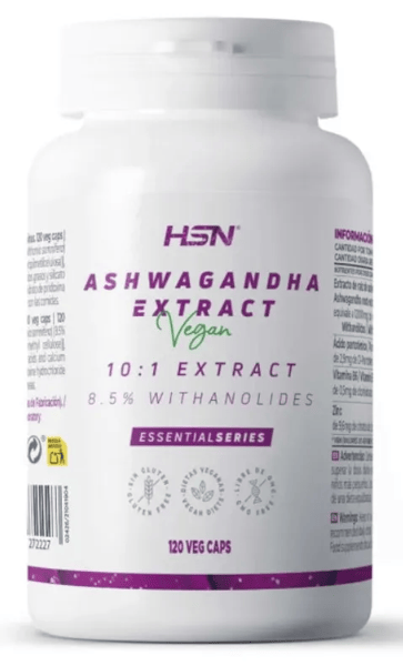 HSN Extracto de Ashwagandha (10:1) 400mg 120 Cápsulas Vegetales