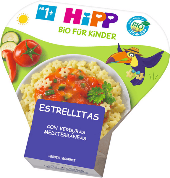 HiPP Estrellitas con Verduras Mediterráneas +1 Año BIO 250 gr