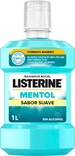 Listerine Mentol Suave Enjuague Bucal 1000ml