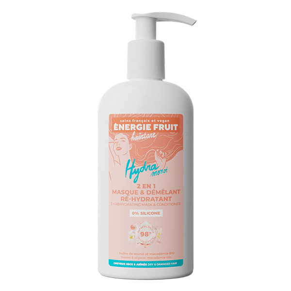 2 en 1 Cheveux Abimés Masque Monoï & Huile de Macadamia Bio 300ml 2