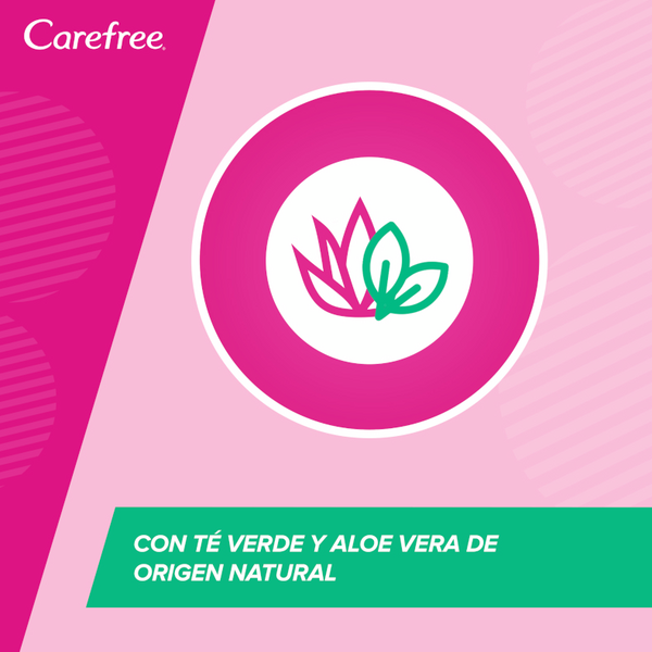 Carefree Duo Effect Toallitas íntimas Con Té Verde Y Aloe Vera 20 Uds