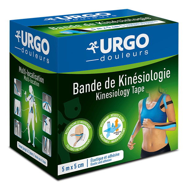 Douleurs et Autres Bande de Kinésiologie 5cm x 5m Bleue 3