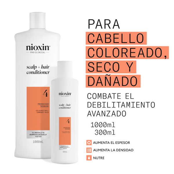 Nioxin 4 Acondicionador Cabello Teñido Debilitamiento Avanzado 1000 Ml