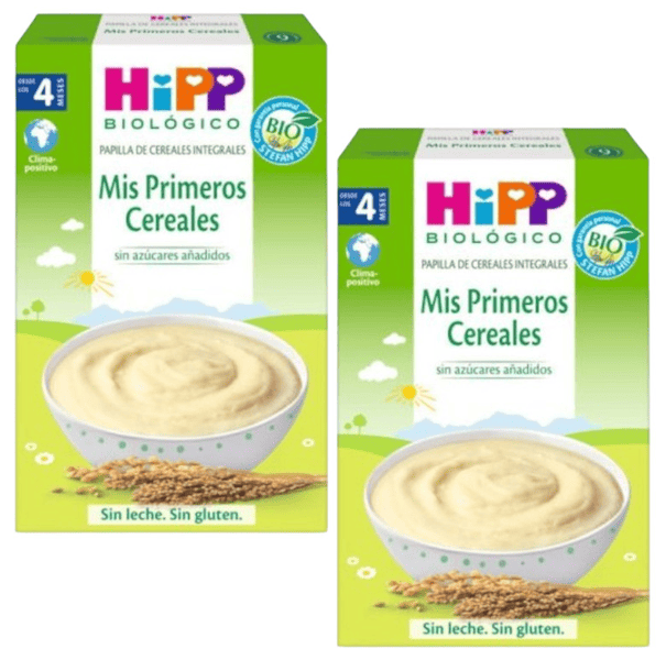 Hipp Biológico Papilla Cereales Integrales Mis Primeros Cereales sin Gluten 2x200 gr