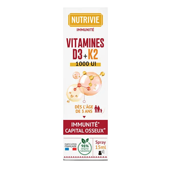 Vitamine D3 + K2 500 UI Spray 15ml 2