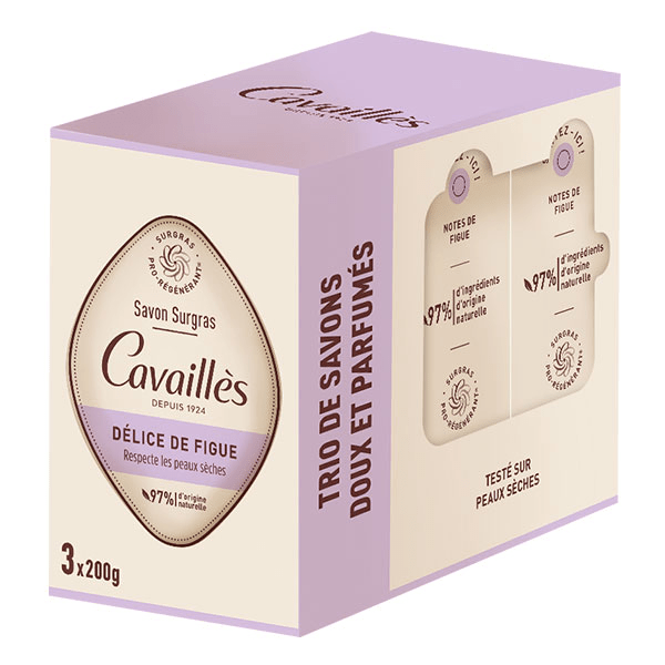 Cavailles Savon surgras Délice de figue 3X200gr 5