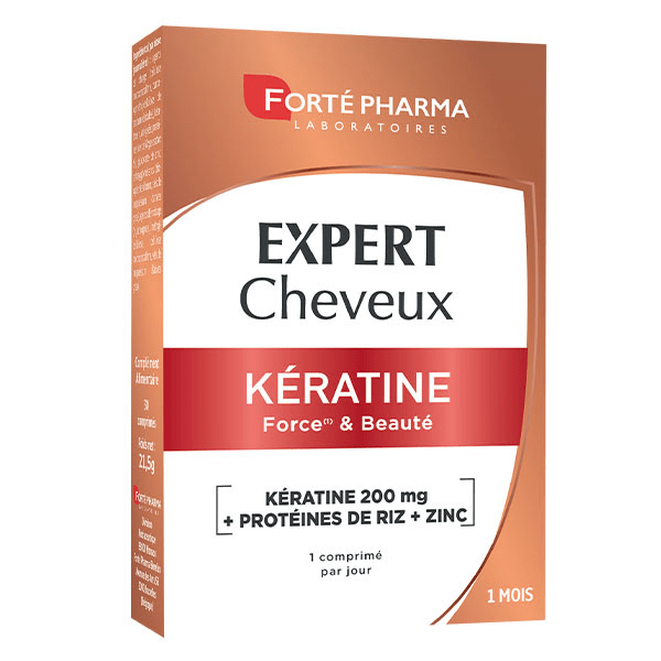 Expert Cheveux Kératine Protéines de riz Zinc 30 comprimés 5