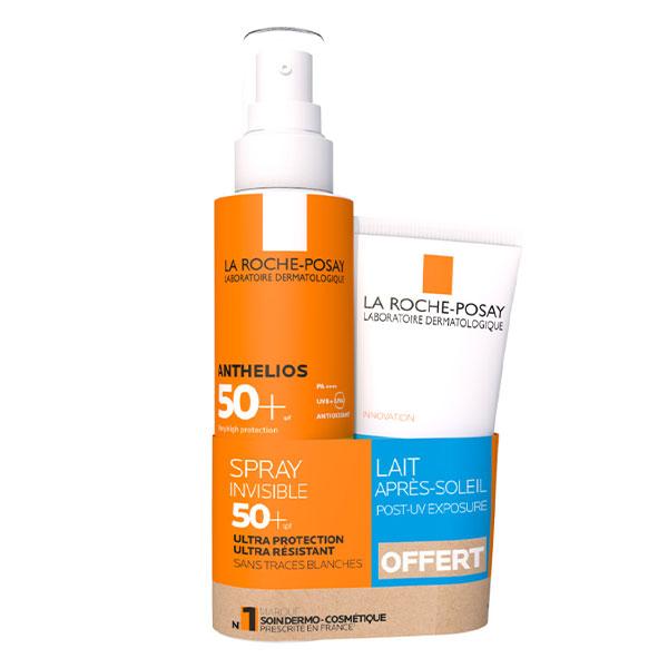 Anthelios Spray Solaire Invisible Corps SPF50+ avec parfum 200mL + Lait après-soleil Post-UV Exposure75mL offert 5