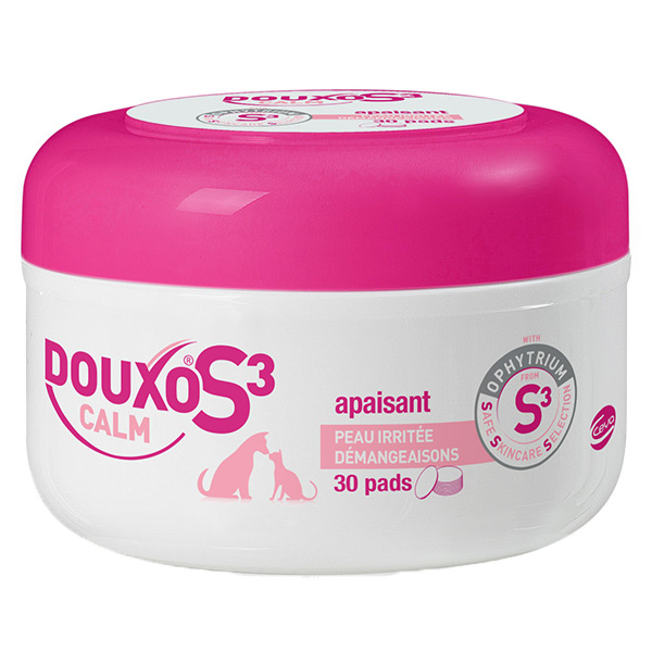 DOUXO S3 CALM Pads apaisants les démangaisons chiens et chats 30 cotons