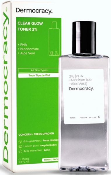 Dermocracy 3% PHA + Niacinamida + Aloe Vera Tónico 200ml
