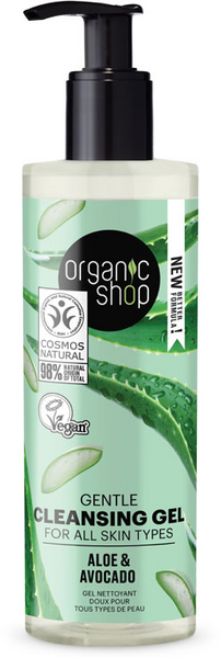 Organic Shop Gel Limpiador Suave Aloe Y Aguacate 200 Ml