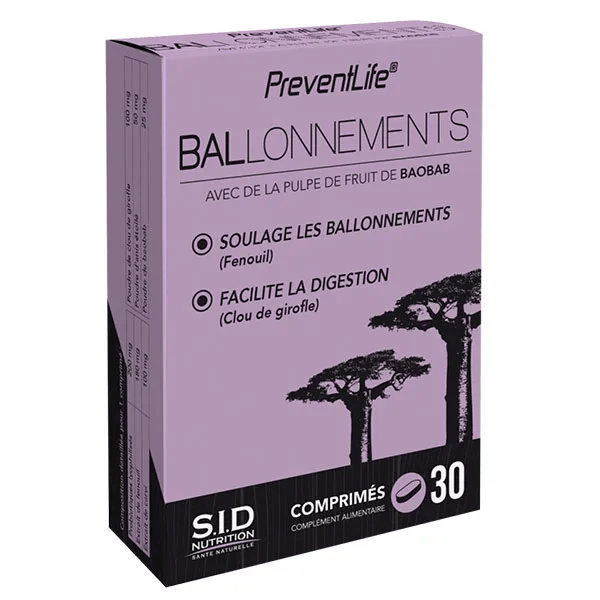- Preventlife - Ballonnements  30 comprimés 2