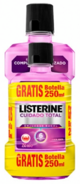 Listerine Cuidado Total Menta Enjuague Bucal 500ml + 250 Ml