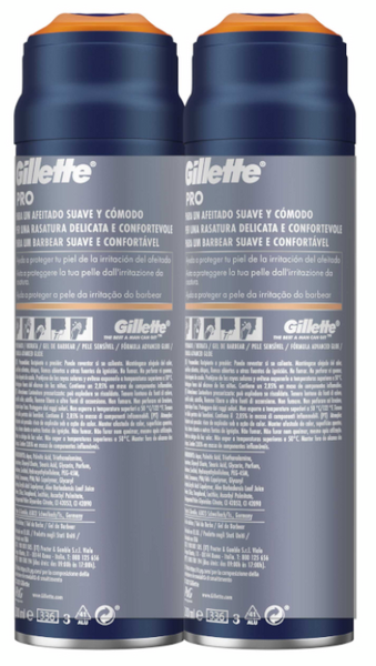 Gillette Pro Gel Afeitar Maquinilla 2x200 Ml