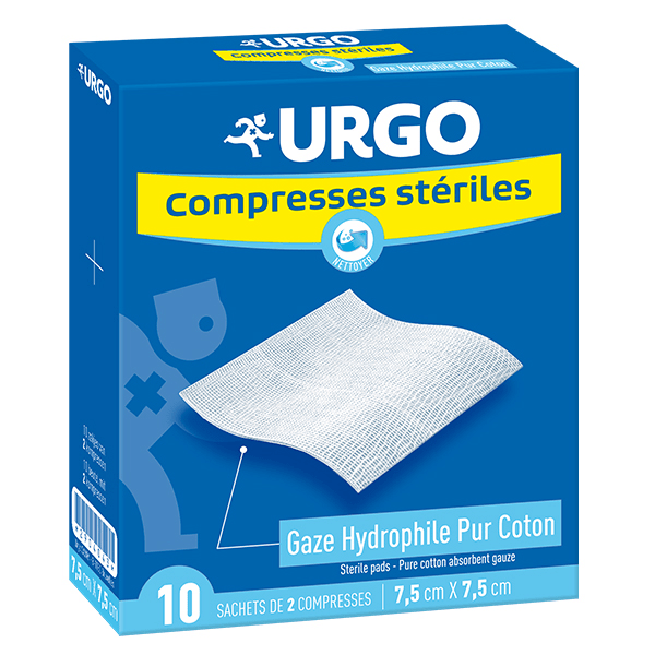 Soins Infirmiers Compresse de Gaze Stérile 7,5 x 7,5cm 10 sachets 2