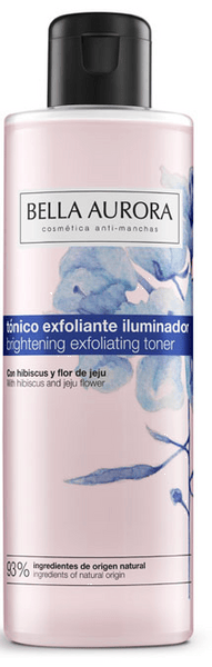 Bella Aurora - Tónico Exfoliante Iluminador 200 Ml, Tónico Facial, Antimanchas, Elimina Impurezas Y Restos De Maquillaje, Exfoliante, Tonificante E Iluminador, Con Flor De Jeju - Imagen 4